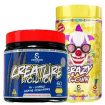 Combo Pré Treino Crazy Clown 300g (Abacaxi) + Creatina Creature Evolution 300g - Demons Lab