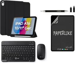Combo Premium Capa Teclado Compatível com iPad 10 Ger 10.9 e 11 Ger 11 Pol Teclado Slim Sem Fio e Mouse Wireless Películ Combo Premium Capa Teclado Compatível com iPad 10 Ger 10.9 e 11 Ger 11 Pol Teclado Slim Sem Fio e Mouse Wireless Películ