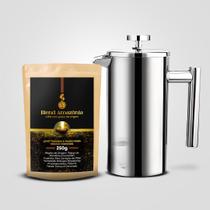 Combo Prensa Francesa em Aço 800 Ml Louvre + Café - ILC
