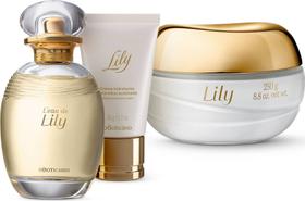 Combo Presente Lily: Creme Acetinado + Hidratante Para as Mãos 50g +L'eau Desodorante Colônia 75ml