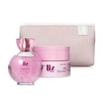 Combo Presente Liz Flora: Desodorante Colônia 100ml + Hidratante Desodorante 250g + Nécessaire