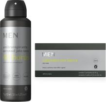 Combo Presente MEN: 2 Sabonetes em Barra 90g cada + Antitranspirante Aerossol 75g
