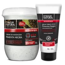 Combo profisisonal creme pimenta negra 650g e serum termoativo 200g dagua natural