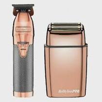 Combo Profissional FX Collection ROSE Barbeador Shaver + Máquina de Acabamento Babyliss PRO