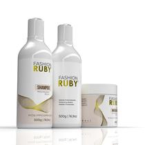 Combo Progressiva Fashion Ruby Linha Gold e Kit Manutenção Prolongador de Liso Pós Progressiva 500g - Kali Cosmetics