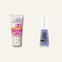 Combo protetor de rosto 30 fps e esmalte céu azul 7ML