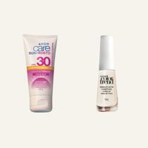 Combo protetor de rosto 30 fps e esmalte saia de tule 7ml