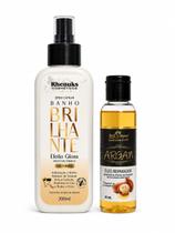 Combo Protetor Térmico Banho Brilhante + Óleo de Argam 60ml Combo Protetor Térmico Banho Brilhante + Óleo de Argam 60ml