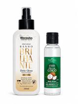 Combo Protetor Térmico Banho Brilhante + Óleo de Coco 60ml