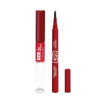 Combo QDB Pod Delas: Caneta Delineadora Preto 1,2ml + Batom Duo Vermelho se Inscreve 8ml