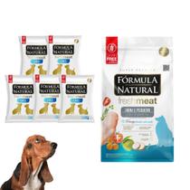 Combo Ração Fórmula Natural Fresh Meat 5 Pacotes 500g Para Cães Raças Mini E Pequenas Idoso Sênior Sabor Frango