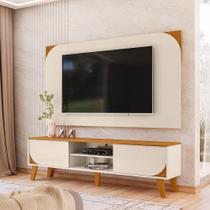Combo Rack com Painel Duna 182cm para TV 65 Polegadas - Cinamomo/Off White Madetec