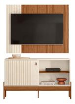 Combo Rack E Painel Lume Sala Tv Até 42 Polegadas Ripado