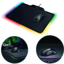 Combo Razer Mamba HyperFlux Mousepad Firefly HyperFlux Sem Fio RGB Preto