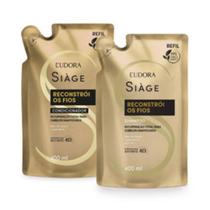 Combo Refil Siàge Reconstrói os Fios: Shampoo 400ml + Condicionador 400ml Eudora Combo Refil Siàge Reconstrói os Fios: Shampoo 400ml + Condicionador 400ml Eudora
