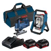 Combo Refletor GLI 18V-2200 C Serra Tico-Tico GST 185-LI SB - BOSCH Combo Refletor GLI 18V-2200 C Serra Tico-Tico GST 185-LI SB - BOSCH