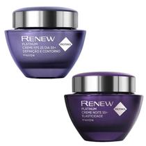 Combo Renew Platinum Creme Dia + Creme Noite 55+ com Protinol 50g Avon - Renew Platinum Avon