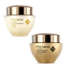 Combo Renew Ultimate Dia + Noite 45+ Creme Facial Antirrugas com Protinol Avon