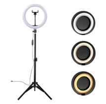 Combo Ring Light 10 Pol Com 3 Tipos De Tripé E Carregador - Fill Light Combo Ring Light 10 Pol Com 3 Tipos De Tripé E Carregador - Fill Light