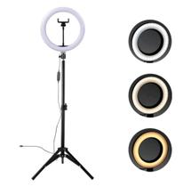 Combo Ring Light 10 Pol Com 3 Tipos De Tripé E Carregador - Fill Light Combo Ring Light 10 Pol Com 3 Tipos De Tripé E Carregador - Fill Light