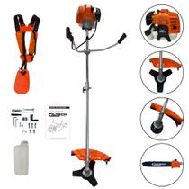 Combo Roçadeira Bipartida 52cc 2,5HP com Cinto Duplo e Ponteira Motopoda FAK520RB Carbon Fak