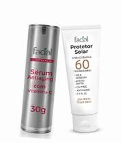 Combo Rosto mais Jovem - Sérum Anti Aging com Vitamina C e Protetor Solar Gel FPS 60