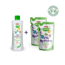 Combo Sabão Liquido Lava Roupas Bebê Bioclub + 2 Refis Combo Sabão Liquido Lava Roupas Bebê Bioclub + 2 Refis