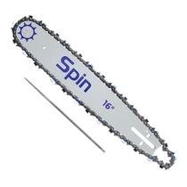 Combo Sabre 16 Polegadas + Corrente 28 Dentes 3/8 x 1,5mm + Lima Spin Para Motosserra 45cc e 55cc Combo Sabre 16 Polegadas + Corrente 28 Dentes 3/8 x 1,5mm + Lima Spin Para Motosserra 45cc e 55cc