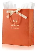 COMBO Sacolas Natura Com 10 Unidades Tamanho G Cor laranja