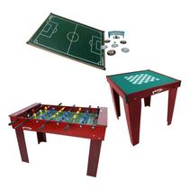 Combo Salão de Jogos Especial Pebolim + Botão + Xadrez 1557 Combo Salão de Jogos Especial Pebolim + Botão + Xadrez 1557