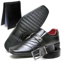 Combo Sapato Social Masculino Com Carteira e Cinto