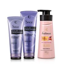 Combo Shampoo 250ml + Condicionador 200ml + Hidratante Desodorante Corporal 400ml
