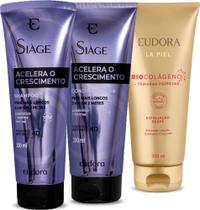 Combo Shampoo Acelera O Crescimento 250ml + Condicionador Acelera Crescimento + Sabonete Esfoliante Combo Shampoo Acelera O Crescimento 250ml + Condicionador Acelera Crescimento + Sabonete Esfoliante