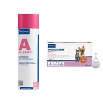 Combo Shampoo Allermyl 250ml e Phisioderm Spot on Com 6 pipetas 2 ml Virbac Combo Shampoo Allermyl 250ml e Phisioderm Spot on Com 6 pipetas 2 ml Virbac