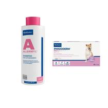 Combo Shampoo Allermyl 500ml e Phisioderm Spot On 4ml para Cães e Gatos Virbac Combo Shampoo Allermyl 500ml e Phisioderm Spot On 4ml para Cães e Gatos Virbac
