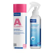 Combo Shampoo Allermyl SIS 500ml e Hidratante Humilac Spray Virbac 250ml
