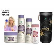 Combo Shampoo, Condicionador e Mascara Matizador Cabelo Loiro ou Grisalhos Paresí 4 Produtos