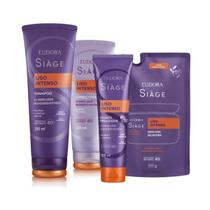 Combo Shampoo Condicionador Finalizador Leave in Selante Máscara Capilar Liso Intenso Siàge Eudora