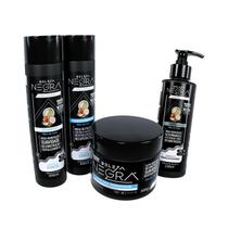 COMBO Shampoo, Condicionador, Máscara e Leave in de Coco Beleza Negra Co Cabelo Crespo, Cacheado, Natural, Orgânico e Sintético