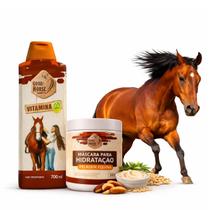 Combo Shampoo e Máscara Equina Brilho e Maciez Combo Shampoo e Máscara Equina Brilho e Maciez