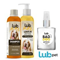 Combo Shampoo + Leave In + Perfume Banho e Tosa Lubn Pet