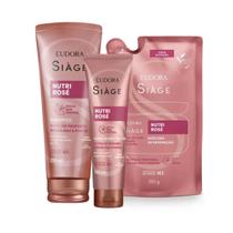 Combo Shampoo Leave-in Refil Máscara Capilar Nutrição Nutri Rosé Siàge Eudora