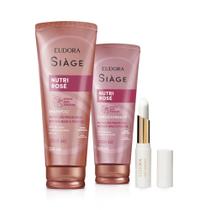 Combo Shampoo Nutri Rosé 250ml + Condicionador Nutri Rosé 200ml + Balm Labial Neo Dermo 3g Combo Shampoo Nutri Rosé 250ml + Condicionador Nutri Rosé 200ml + Balm Labial Neo Dermo 3g