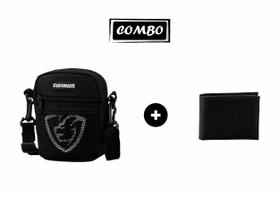 Combo Shoulder Bag Pochete + Carteira Preto Everbags