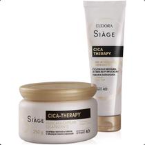 Combo siàge cica therapy: máscara capilar 250g + leave-in 100ml