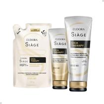 Combo Siàge Cica Therapy: Shampoo 250ml + Refil Máscara Capilar 250g + Condicionador 200ml