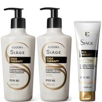 Combo siage cica therapy shampoo 400ml + condicionador 400ml + leave-in 100ml