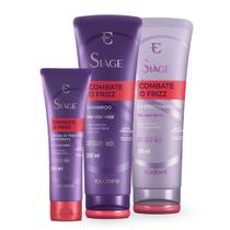 Combo Siàge Combate o Frizz: Shampoo 250ml + Condicionador 200ml + Leave-In 100ml
