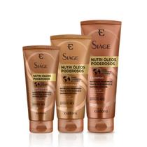 Combo Siàge Eudora Nutri Óleos Poderosos Cronograma Nutrição Shampoo+Condicionador+Elixir Noturno