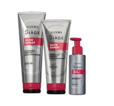 Combo Siàge Glow Expert: Shampoo 250ml + Condicionador 200ml + Balm Disciplinante 100ml